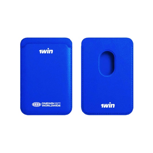 1Win Worldwide Card Holder Blue